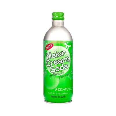 Botella de Melon Creamy Soda UCC de 490 ml