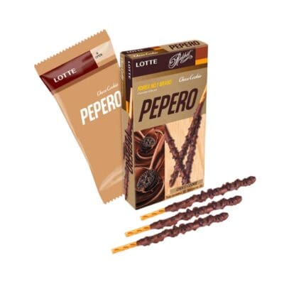 Pepero chocolate con trozos de galletas de Lotte