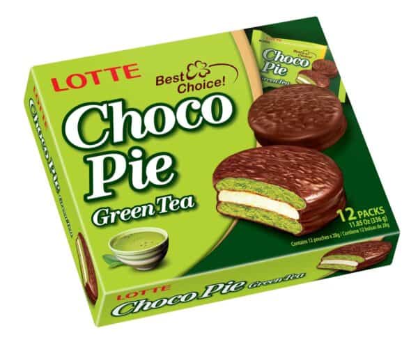 Choco Pie Green Tea Lotte X 12 Und (336 Gr)