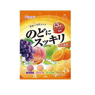 Kasugai nodo sukkiri fruit assort / Caramelos duros sabor mix frutas